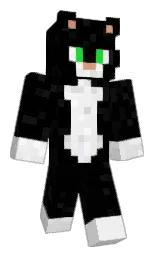 black and cod gray Minecraft skin — Classic model — first worn by Salt_________