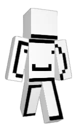 white and black Minecraft skin — Classic model