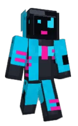 charade and steel gray Minecraft skin — Classic model — first worn by MineDevil84