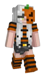 silver and brown Minecraft skin — Slim model
