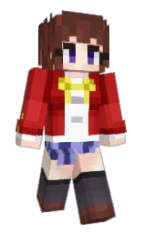 nutmeg and cardinal Minecraft skin — Slim model — first worn by Jester_Maximus