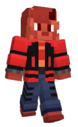 mexican red and cod gray Minecraft skin — Classic model — first worn by BR_Blaze