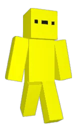 yellow and cod gray Minecraft skin — Classic model — first worn by Bidulien