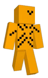 web orange and black Minecraft skin — Classic model