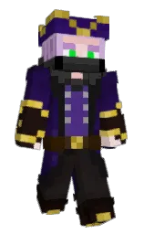 violet and cod gray Minecraft skin — Slim model — first worn by Ryftylovesbilly
