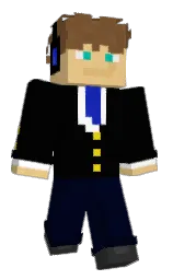 black and blue charcoal Minecraft skin — Classic model