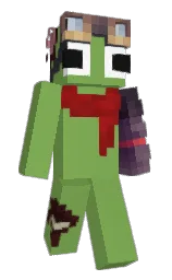 black and tamarillo Minecraft skin — Slim model — first worn by Blocker1604