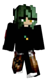 black and white Minecraft skin — Slim model