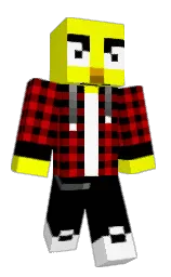 black and yellow Minecraft skin — Classic model — first worn by utkagame123