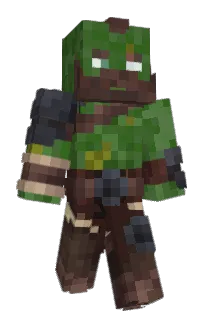 Front of Recaton's skin