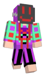 black and aquamarine Minecraft skin — Classic model