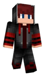 black and cod gray Minecraft skin — Classic model