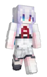 white and gallery Minecraft skin — Slim model — first worn by Write_Ink
