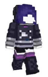 steel gray and charade Minecraft skin — Slim model