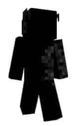black and cod gray Minecraft skin — Slim model