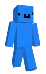 dodger blue and black Minecraft skin — Slim model — first worn by jsemkenz
