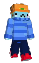royal blue and downriver Minecraft skin — Slim model