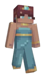 gothic and brandy rose Minecraft skin — Slim model — first worn by ArtThePotato
