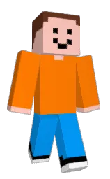 flush orange and azure radiance Minecraft skin — Classic model — first worn by mewocoolguy