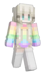 IvyLume's Minecraft skin wearing the Purple Heart cape