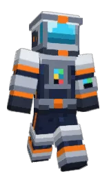 cloud burst and slate gray Minecraft skin — Classic model — first worn by XaderDaGator