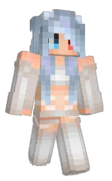 Lrunaa's Minecraft skin wearing the Purple Heart cape