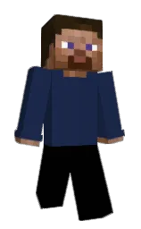 big stone and black Minecraft skin — Slim model — first worn by mjrv