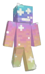 black and calico Minecraft skin — Classic model — first worn by Denvord