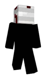 mercury and hint of red Minecraft skin — Classic model — first worn by DelusionSketch