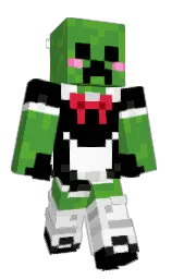 black and apple Minecraft skin — Slim model
