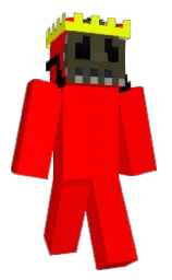 red and black Minecraft skin — Classic model — first worn by ItzMetsy_