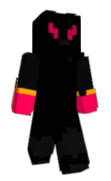black and cod gray Minecraft skin — Classic model — first worn by kanekitsune2008