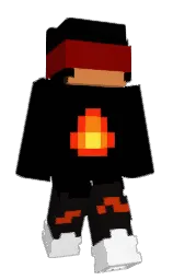 black and white Minecraft skin — Classic model