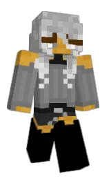 black and cod gray Minecraft skin — Classic model