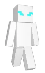 white and aquamarine Minecraft skin — Classic model