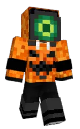 black and cod gray Minecraft skin — Classic model — first worn by EyeOfEndre