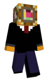 black and port gore Minecraft skin — Classic model
