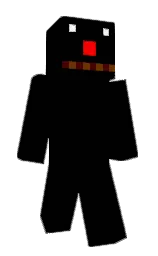 black and red Minecraft skin — Classic model