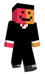 black and radical red Minecraft skin — Slim model — first worn by Muggerlamoo