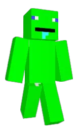 green and white Minecraft skin — Classic model