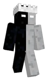 black and silver Minecraft skin — Classic model