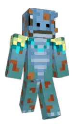 smalt blue and polo blue Minecraft skin — Classic model — first worn by BeansOfBag