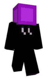 black and purple Minecraft skin — Classic model