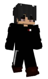 black and cod gray Minecraft skin — Classic model — first worn by Schwungloser