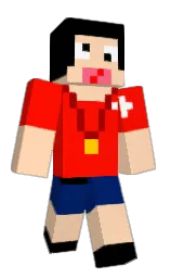 frangipani and red Minecraft skin — Classic model