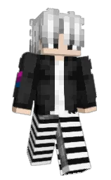 mine shaft and white Minecraft skin — Classic model