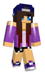 Brookiee's Minecraft skin wearing the MineCon 2015 cape