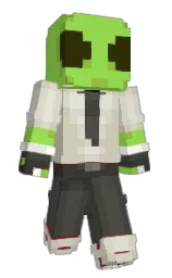 DreonGL's Minecraft skin wearing the Twisted cape