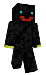black and cod gray Minecraft skin — Slim model