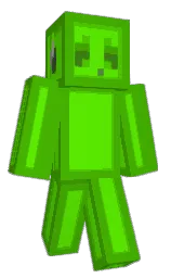 limeade and harlequin Minecraft skin — Slim model — first worn by Nosory